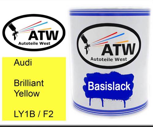 Audi, Brilliant Yellow, LY1B / F2: 1L Lackdose, von ATW Autoteile West.